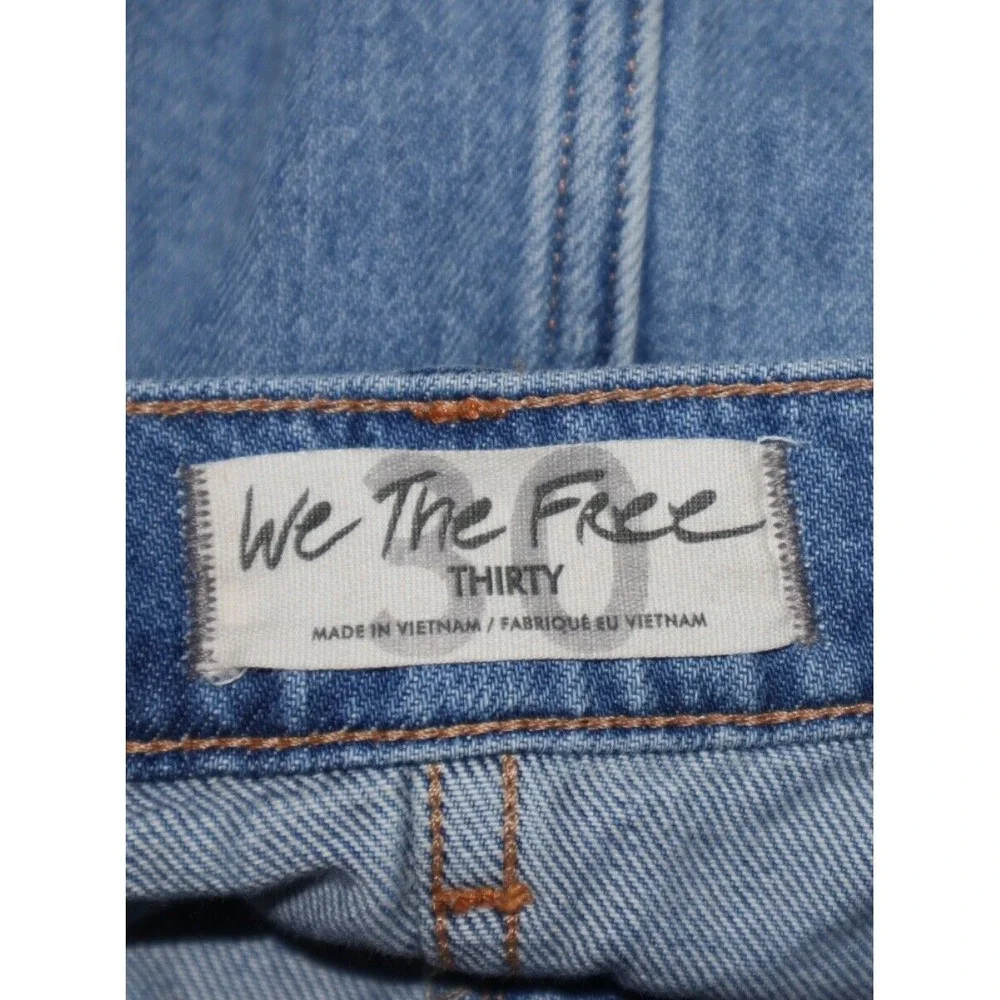 Free People Skirt Women 30 Blue Flirt‎ Denim Jean Cosmico 15.5